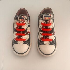 Rare Converse Hello Kitty Chuck Taylor Toddler Black Low Top Sneakers Size 10